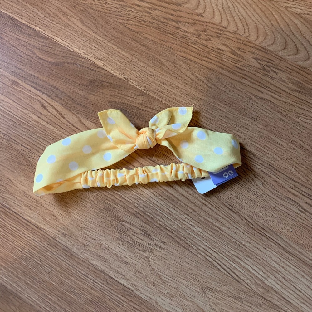 Yellow and white headband